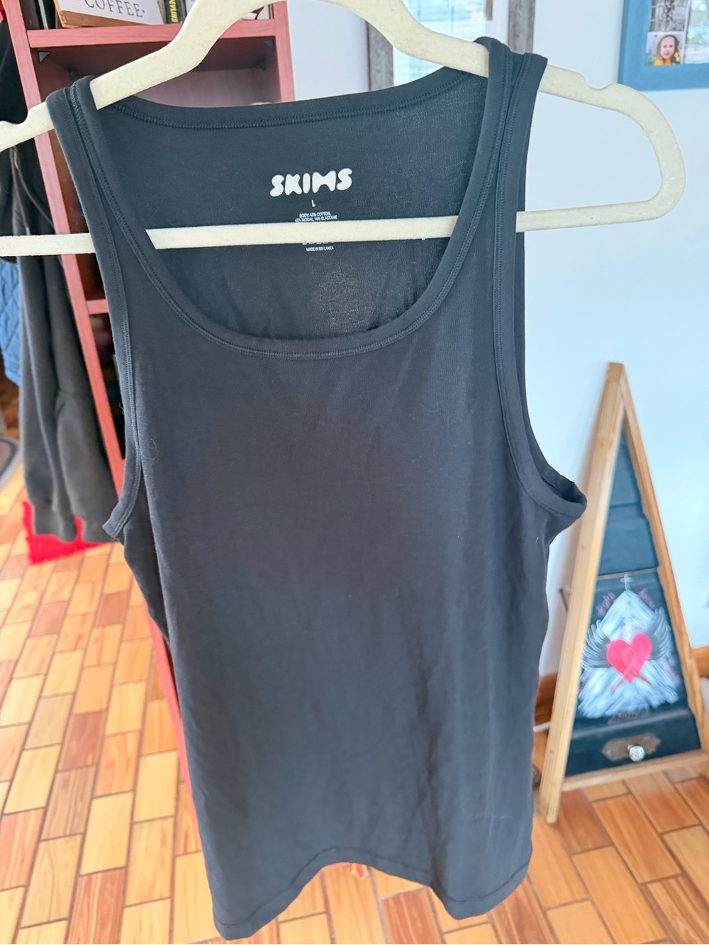 SKIMS Men Black Swim Rash Guard Tank